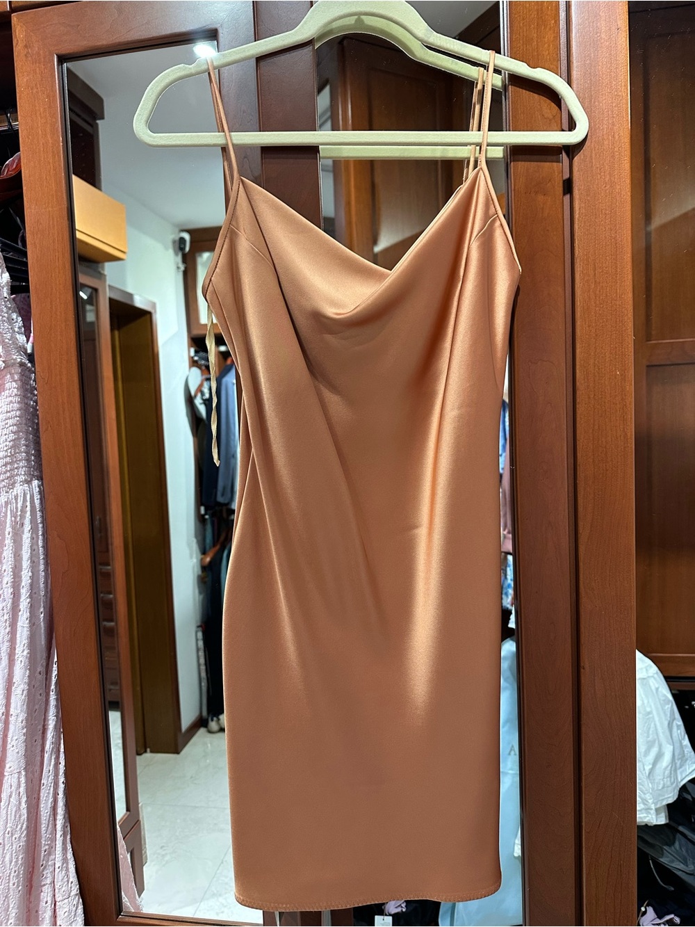 Nanushka satin slip mini dress - Picture 2 of 7